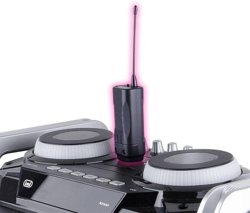 microfon lavaliera wireless cu clip vhf em 408 r trevi 8