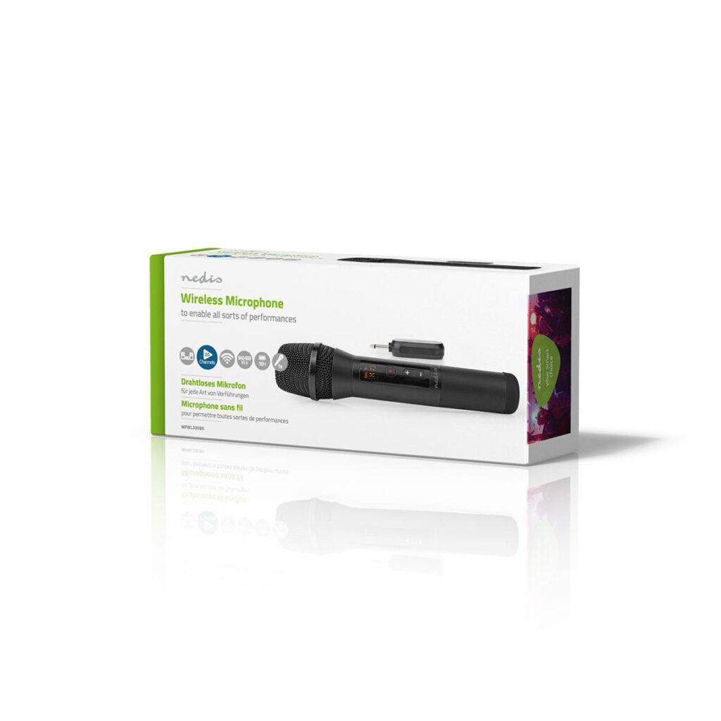 microfon wireless nedis 20 de canale 10 ore autonomie receptor negru 16