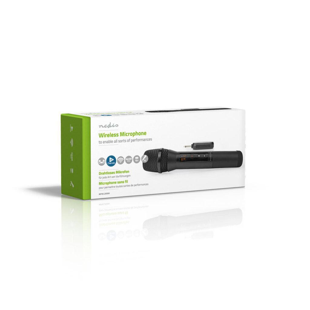 microfon wireless nedis 20 de canale 10 ore autonomie receptor negru 17