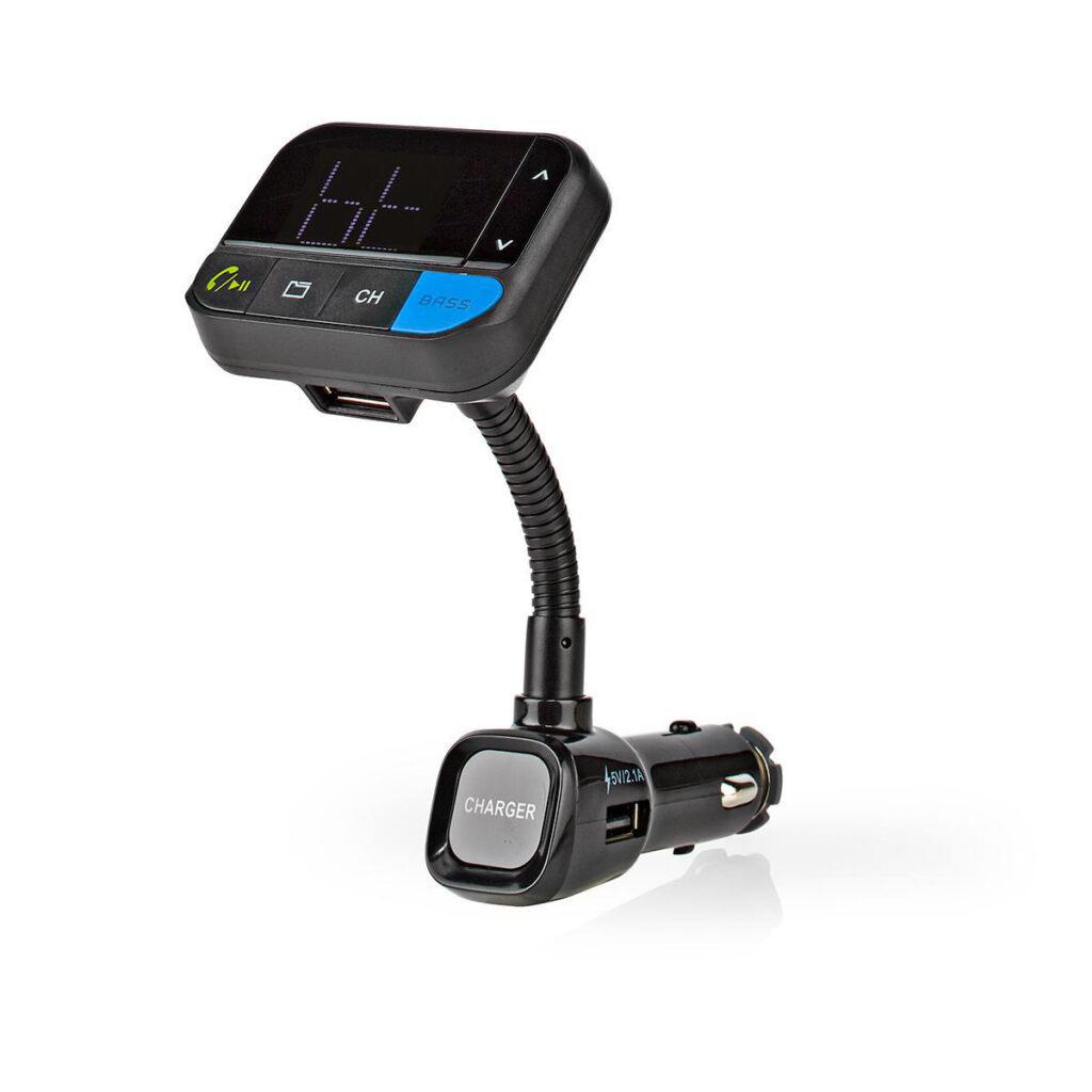 modulator fm nedis bluetooth microsd hands free control vocal 2x usb 10