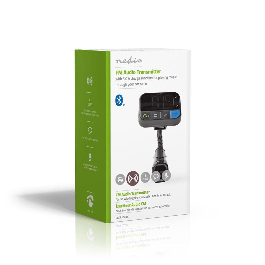 modulator fm nedis bluetooth microsd hands free control vocal 2x usb 15