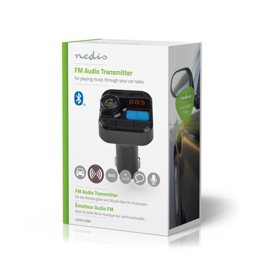 modulator fm nedis hands free bluetooth microsd control vocal 2x usb 12