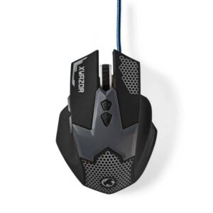 mouse gaming cu fir iluminat 2400dpi 7 butoane nedis 1