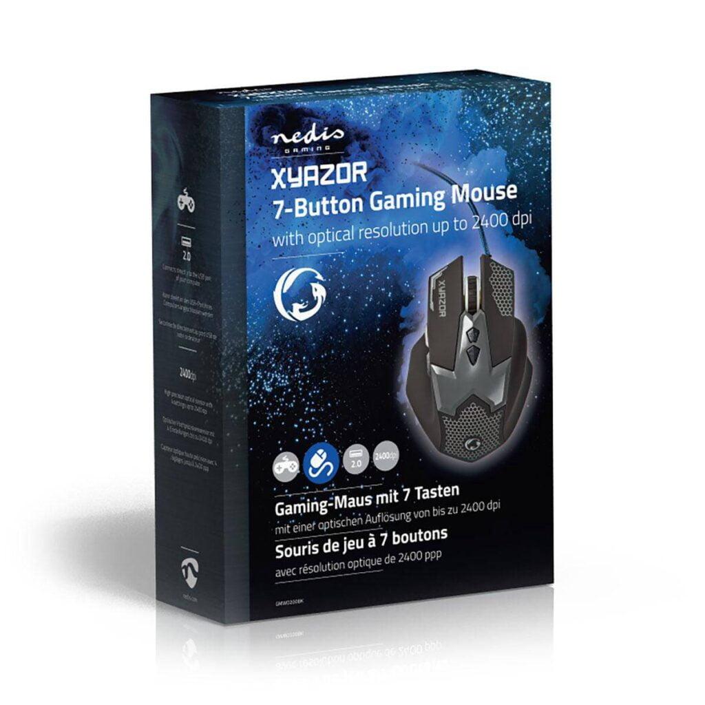 mouse gaming cu fir iluminat 2400dpi 7 butoane nedis 11