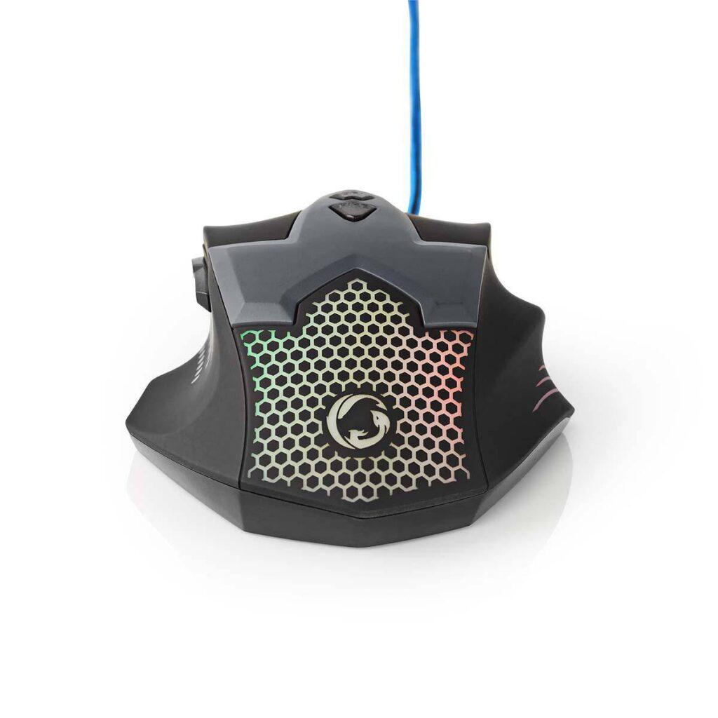 mouse gaming cu fir iluminat 2400dpi 7 butoane nedis 2