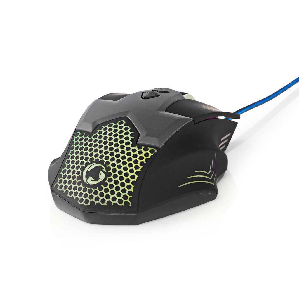 mouse gaming cu fir iluminat 2400dpi 7 butoane nedis 4