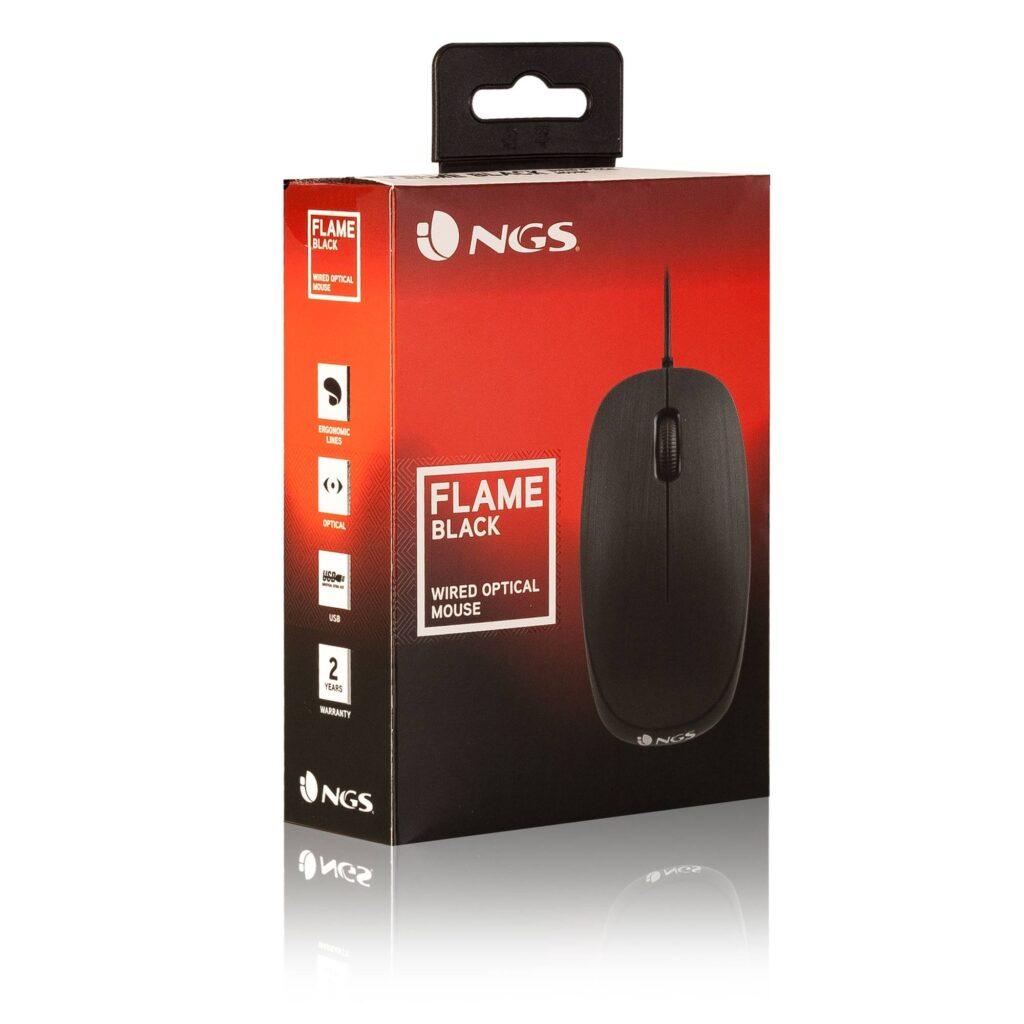 mouse optic 1000dpi usb negru flame ngs 6