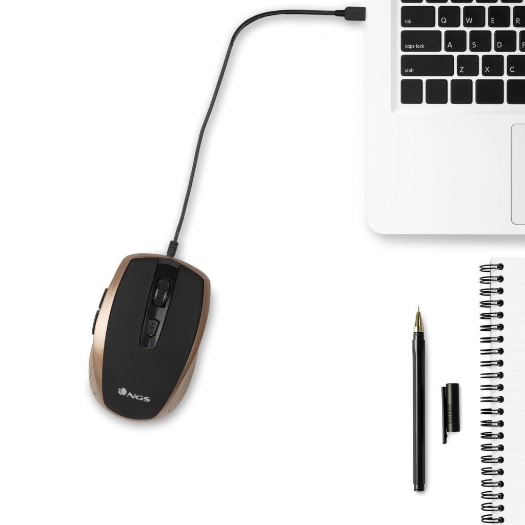 mouse optic usb 800 1600dpi auriu ngs 3