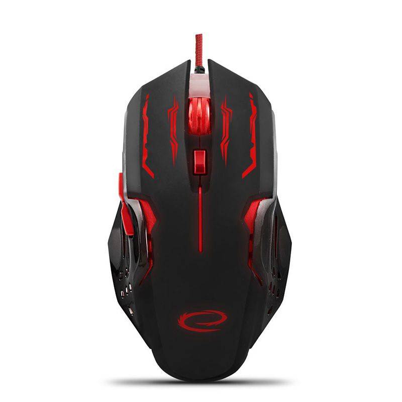 mouse optic usb gaming 800 12400 dpi 6 butoane rosu esperanza 2