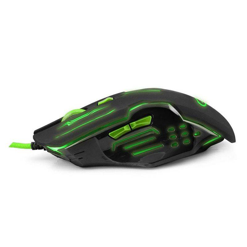 mouse optic usb gaming 800 2400dpi 6 butoane verde esperanza 1