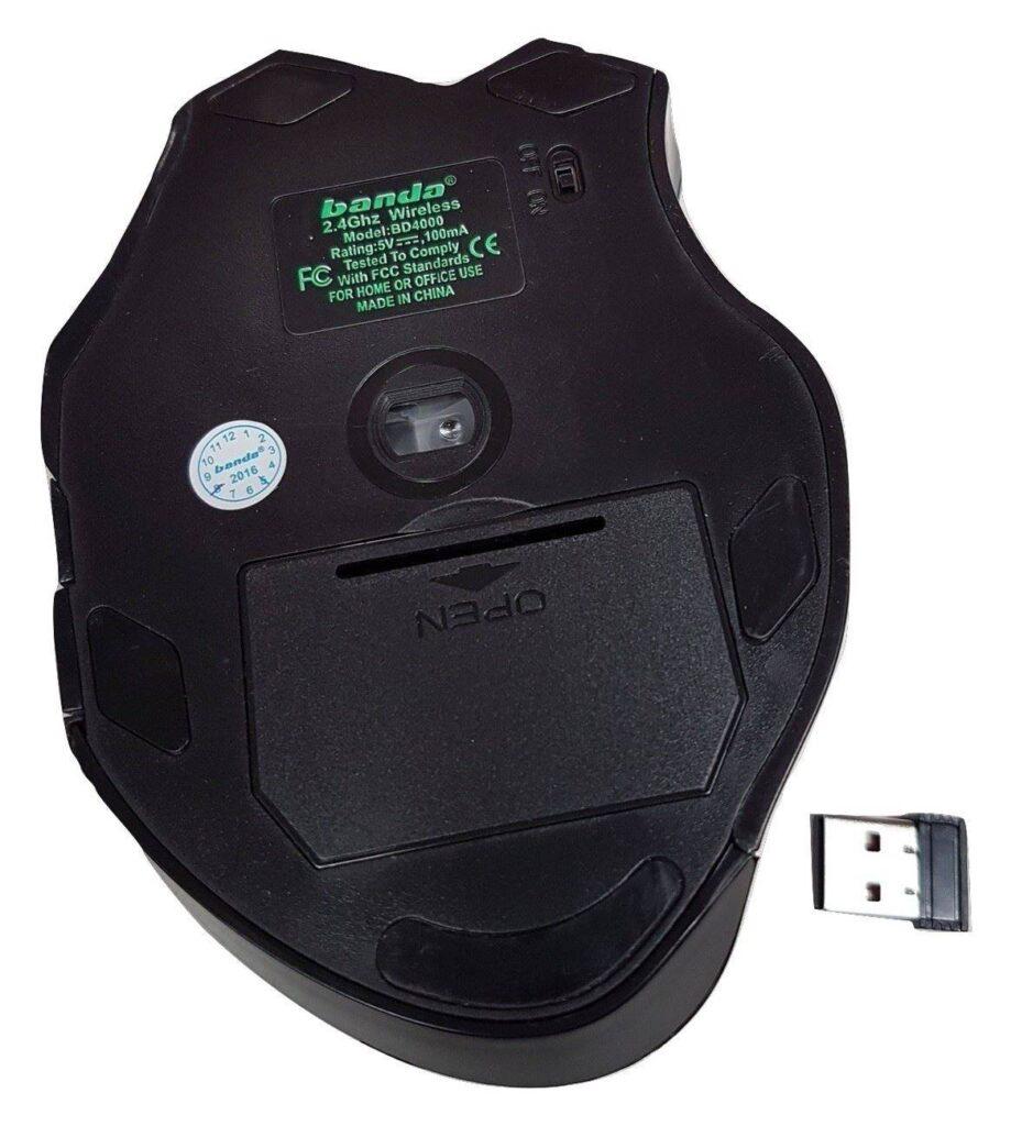 mouse wireless banda bd4000 usb gaming 24ghz 2400dpi 1