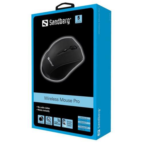 mouse wireless sandberg 630 06 pro 1600dpi usb negru 2