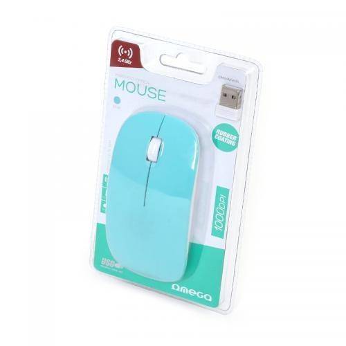 mouse wireless usb 1000dpi albastru omega