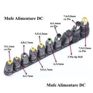 mufa adaptoare alimentare dc 21x55 mm mama la 55x11 mm cu pin in interior tata 1