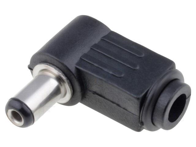 mufa alimentare dc tata 55mm x 21mm pe cablu 9mm pc 21 55k 1