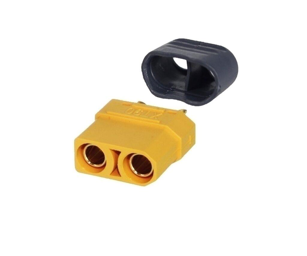 mufa alimentare dc xt60 mama 2 pini pe cablu cu lipire 30a 500v amass xt60h f 1