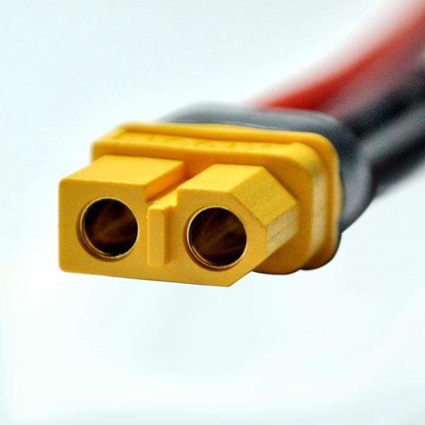 mufa alimentare dc xt60 mama 2 pini pe cablu cu lipire 30a 500v amass xt60h f 6