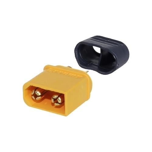 mufa alimentare dc xt60 tata 2 pini pe cablu cu lipire 30a 500v amass xt60h m 2