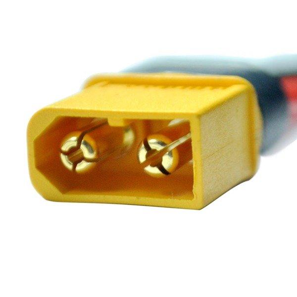 mufa alimentare dc xt60 tata 2 pini pe cablu cu lipire 30a 500v amass xt60h m 4