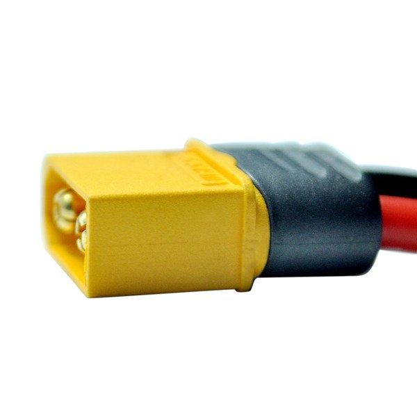 mufa alimentare dc xt60 tata 2 pini pe cablu cu lipire 30a 500v amass xt60h m 6