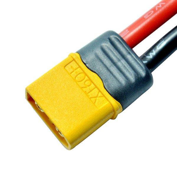 mufa alimentare dc xt60 tata 2 pini pe cablu cu lipire 30a 500v amass xt60h m 7