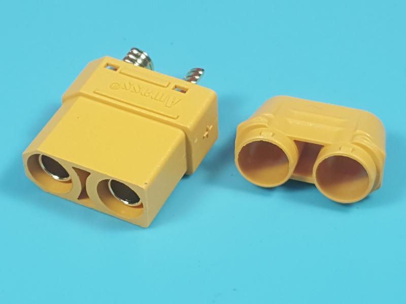 mufa alimentare dc xt90 mama pin 2 pe cablu lipite 40a 500v amass 4