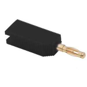 mufa banana tata neagra contact aurit cablu 4mm