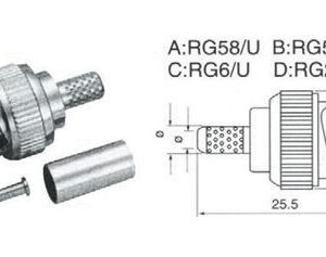 mufa bnc rg59 tata sertizare