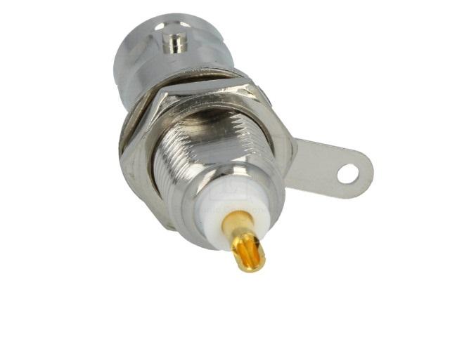 mufa bnc soclu mama cu filet lung lipire montare pe panou ninigi bnc 006 l 3