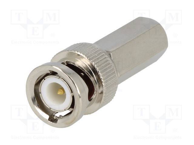 mufa bnc tata prin insurubare pentru cablu rg6u pin aurit