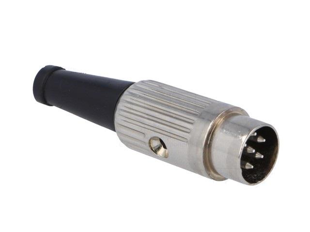 mufa din tata 6 pini 240 drept pe cablu lipire 34v deltron 610 0600 2