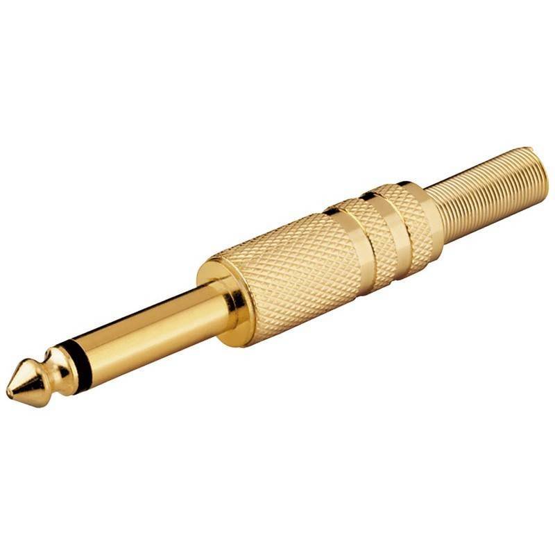 mufa jack 635 mm mono tata metal aurit goobay