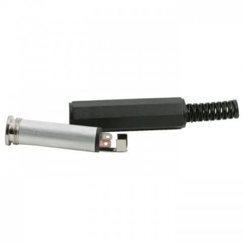 mufa jack stereo 63 mm mama cu protectie cablu 1