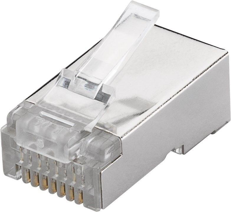 mufa retea rj45 8p8c cat5e ecranat contacte aurite well 1