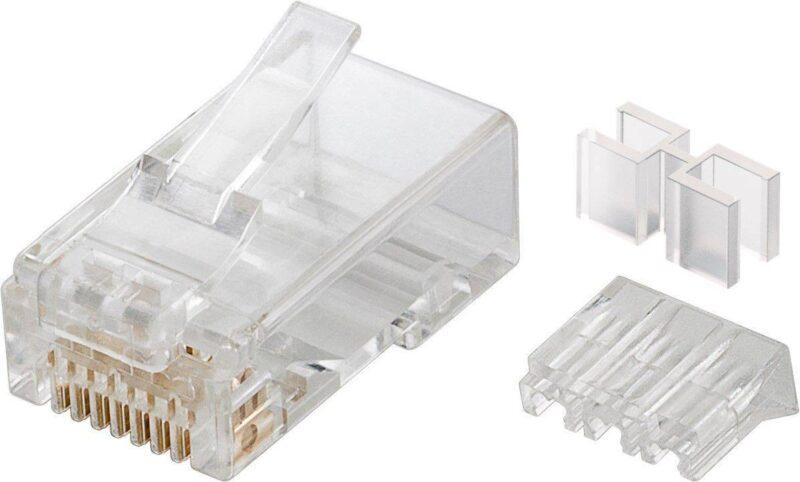 mufa retea rj45 8p8c cat6a neecranat contacte aurite 50u goobay