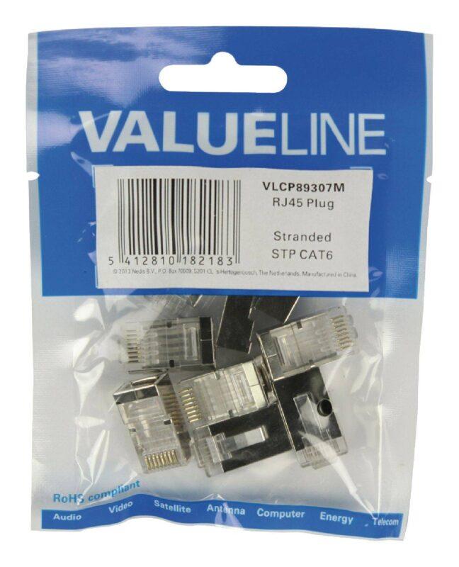 mufa rj45 pt cablu stp cat6 litat set 10buc valueline 3