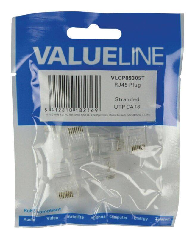 mufa rj45 pt cablu utp cat6 litat set 10buc valueline 4