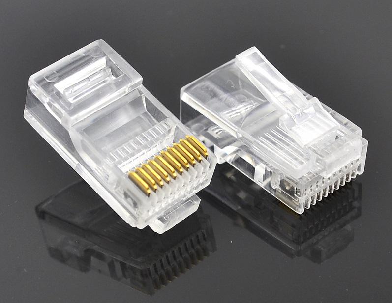 mufa rj50 tata 10 pini 10p10c pe cablu idc de crimpat encitech rj48 10p10cr 1
