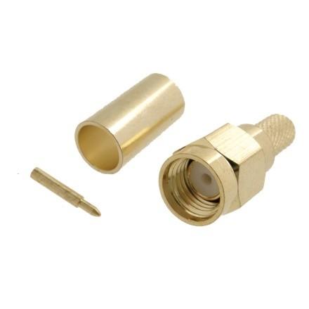 mufa sma tata rg58 crimpat pe cablu aurit sma 011np