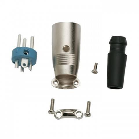 mufa xlr 3 poli tata cu protectie pentru cablu din cauciuc 1