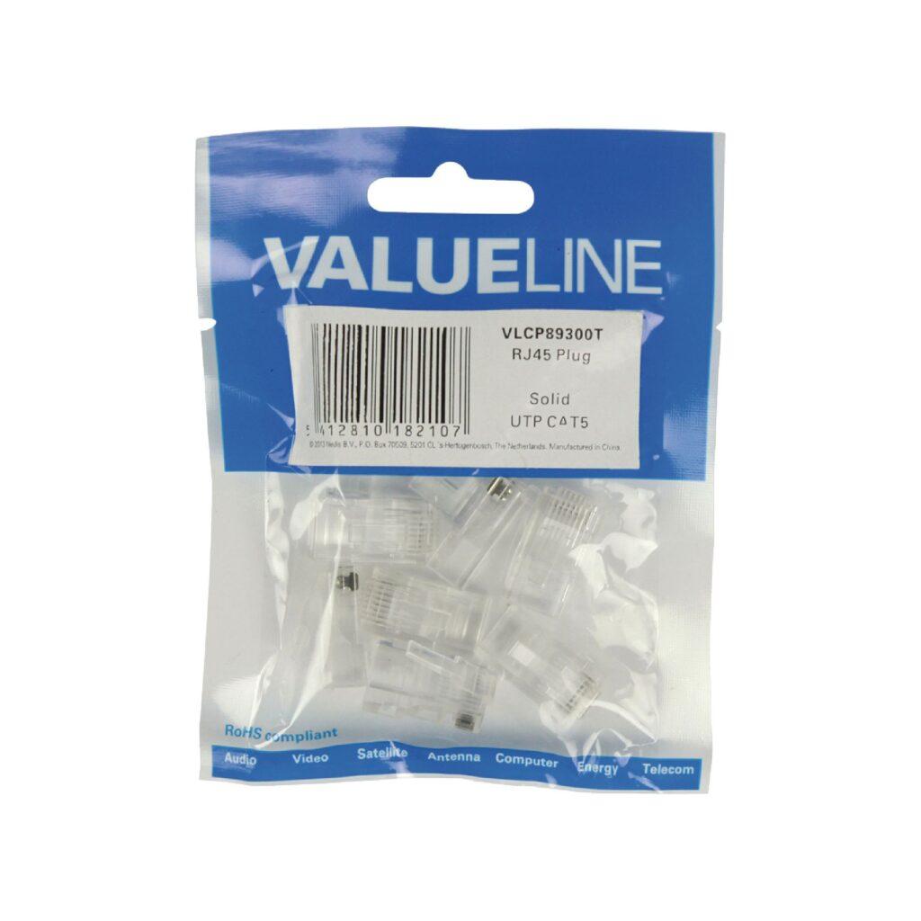 mufe retea set 10buc rj45 pentru cablu utp cat5 solid valueline
