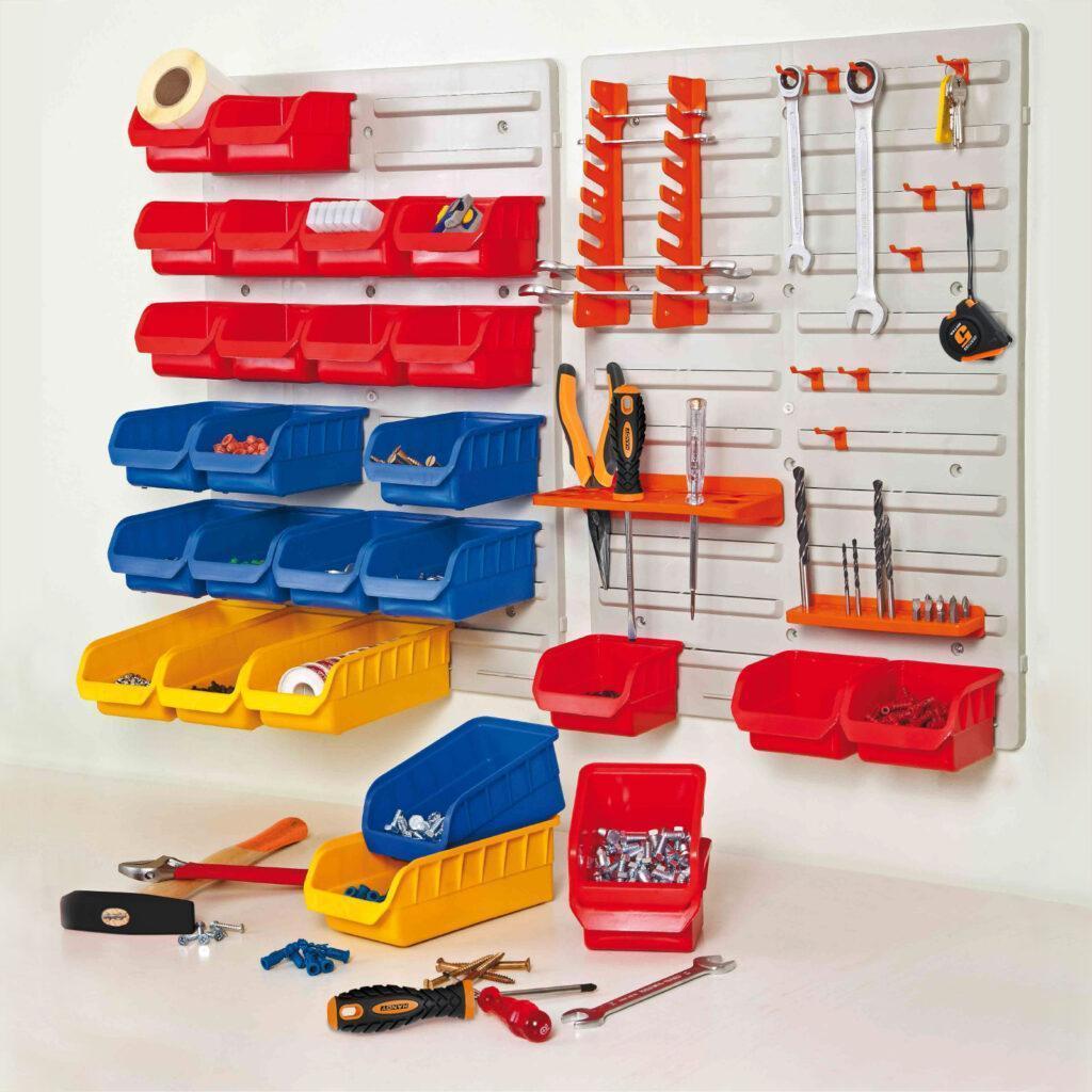 organizator de perete cu 43 piese 840 mm x 590 mm x 20 mm handy 10944