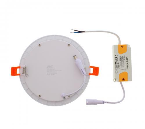 panou led well rotund 9w 155mm 4000k 540lm smooth 1