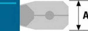 papuc fast on plug 63 08mm albastru