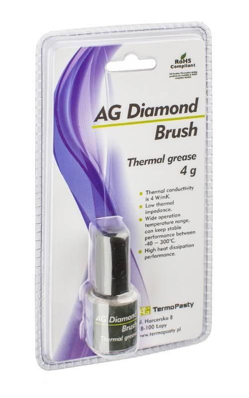 pasta termoconductoare ag diamond brush 4 w mk 4grame ag termopasty 1