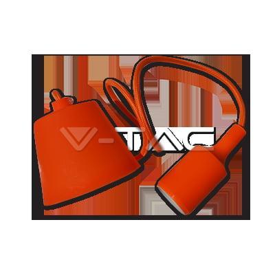 pendul tavan portocaliu e27 1m v tac 2
