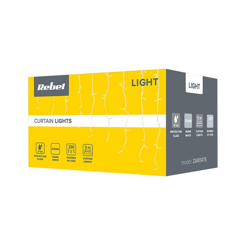 perdea led uri 330 ip44 alb cald 5m 36w rebel 4