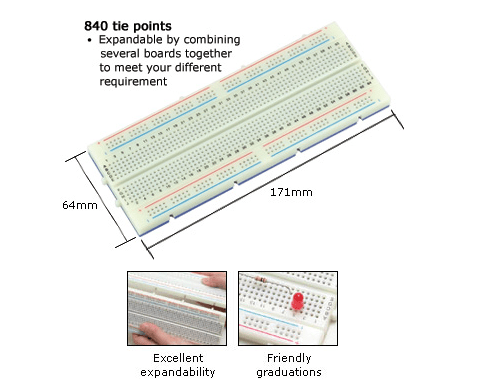 placa pentru test proskit 840 pini 171x64x9mm 2
