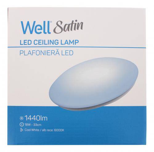 plafoniera led 18w 330mm 6000k well 3