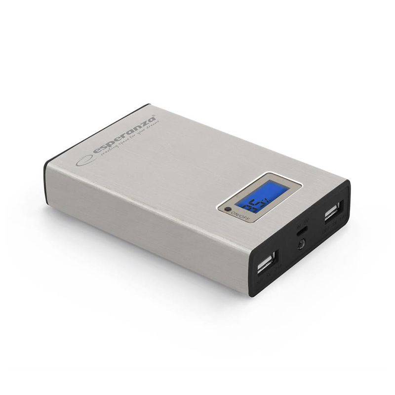 power bank kinetik 8400mah esperanza 126x72x23mm 1x micro usb 2x usb